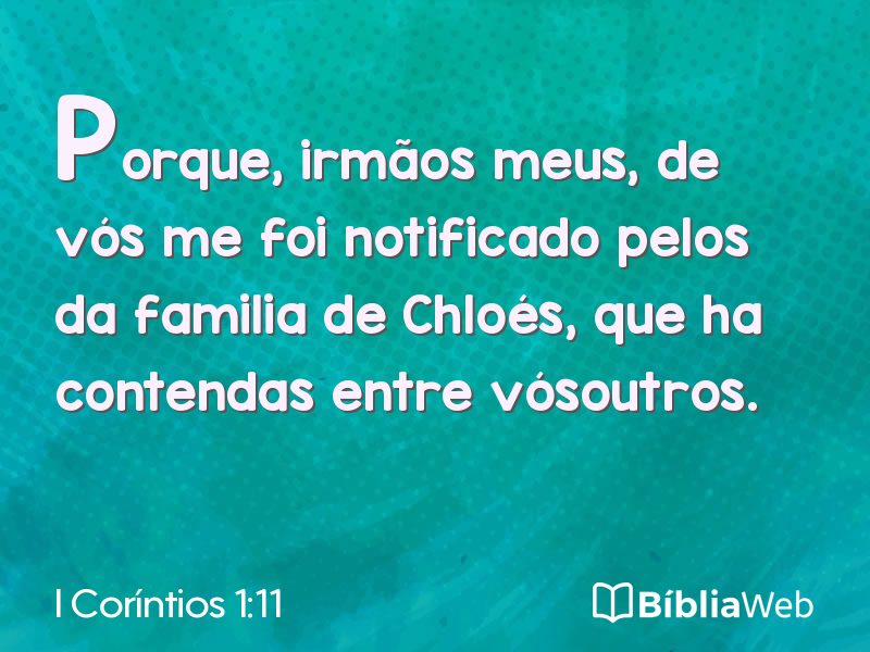 I Coríntios 1:11 em imagem para compartilhar