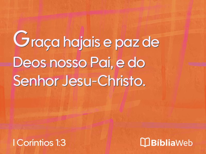 I Coríntios 1:3 em imagem para compartilhar