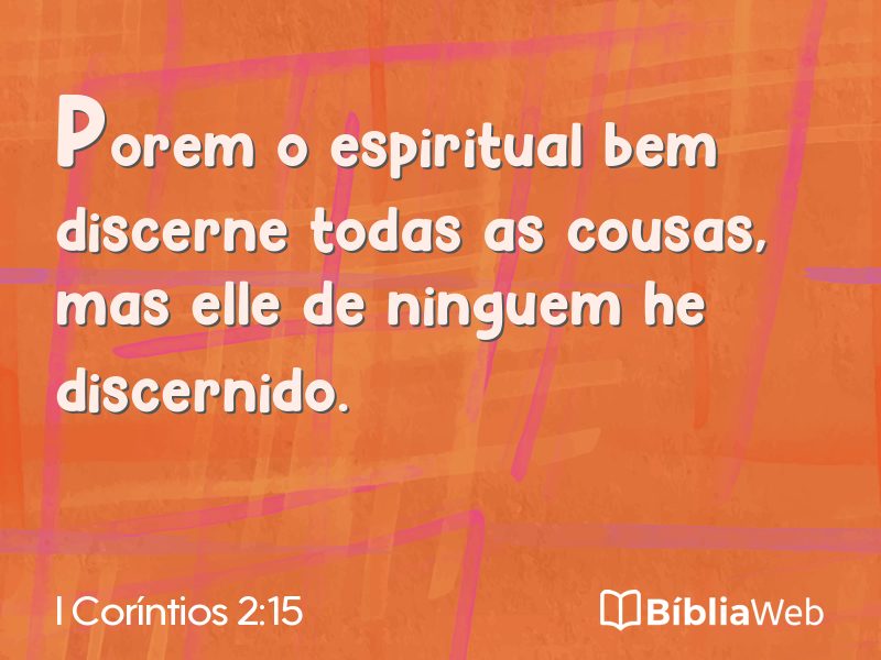 I Coríntios 2:15 em imagem para compartilhar