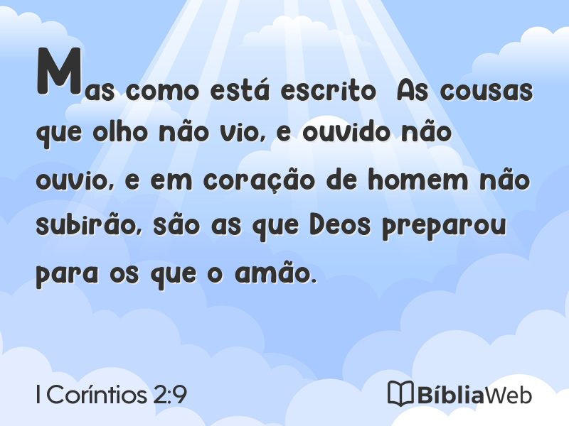 I Coríntios 2:9 em imagem para compartilhar