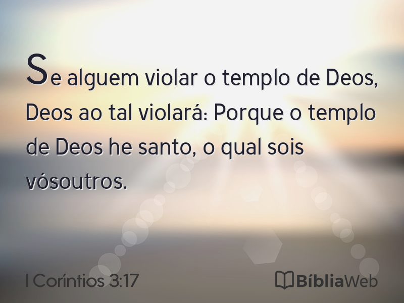 I Coríntios 3:17 em imagem para compartilhar
