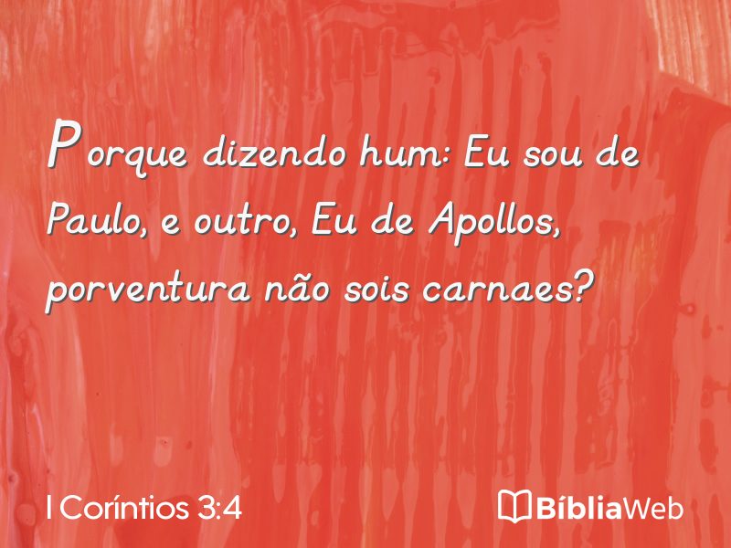 I Coríntios 3:4 em imagem para compartilhar