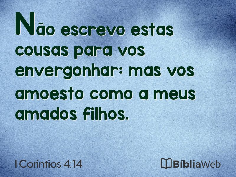 I Coríntios 4:14 em imagem para compartilhar