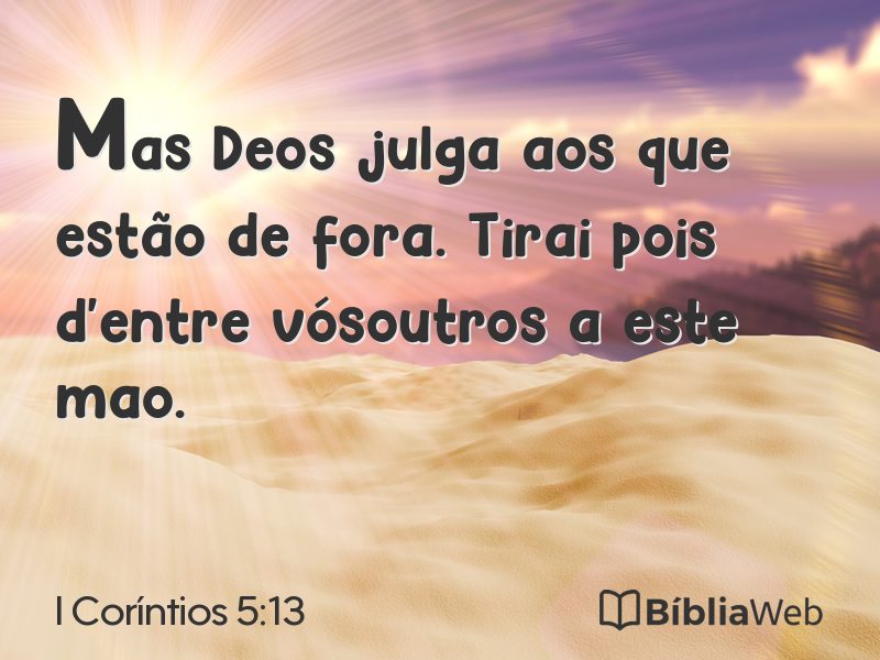 I Coríntios 5:13 em imagem para compartilhar