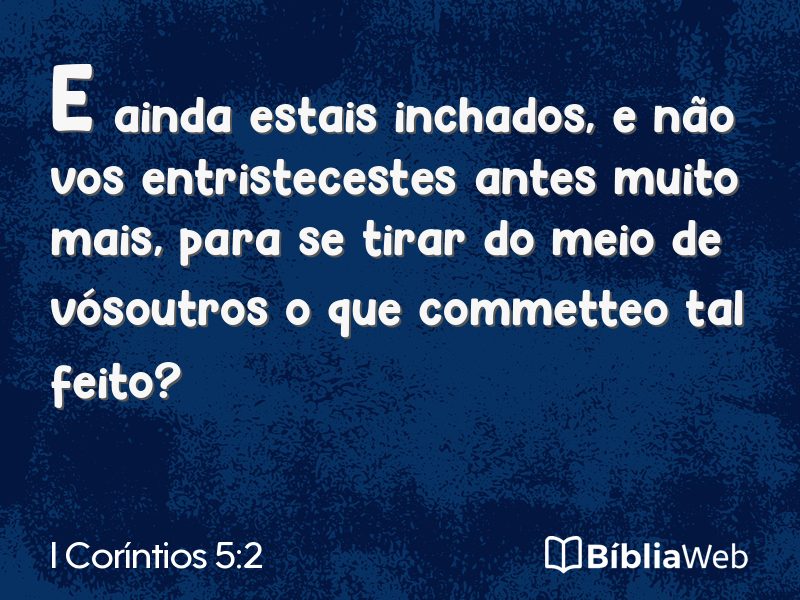 I Coríntios 5:2 em imagem para compartilhar