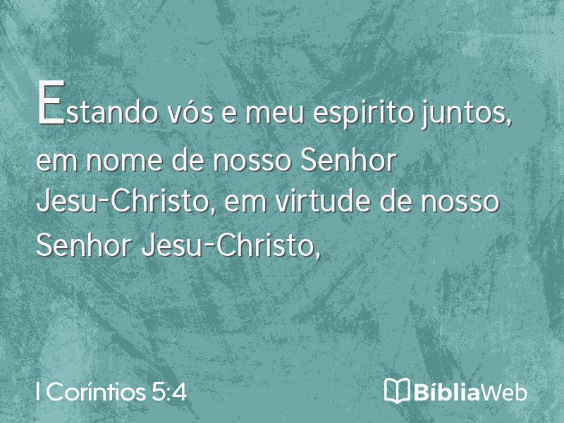 I Coríntios 5:4 em imagem para compartilhar
