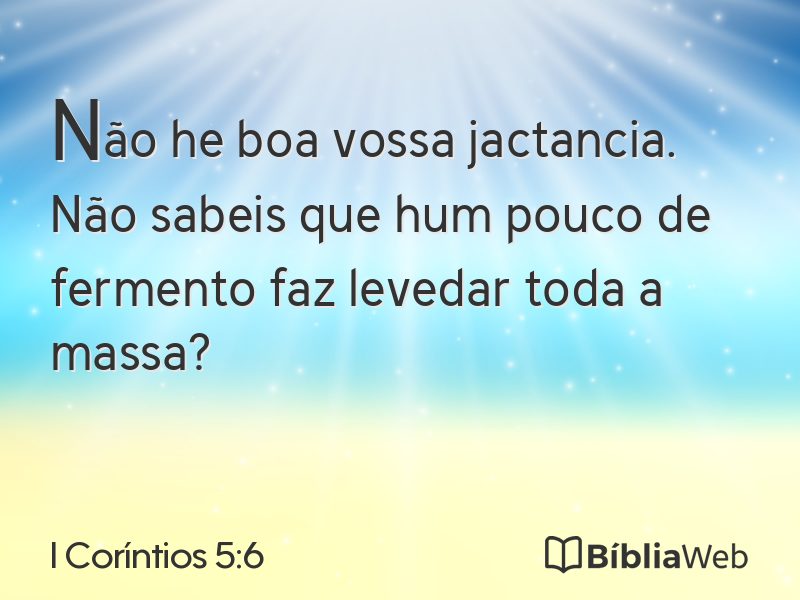 I Coríntios 5:6 em imagem para compartilhar