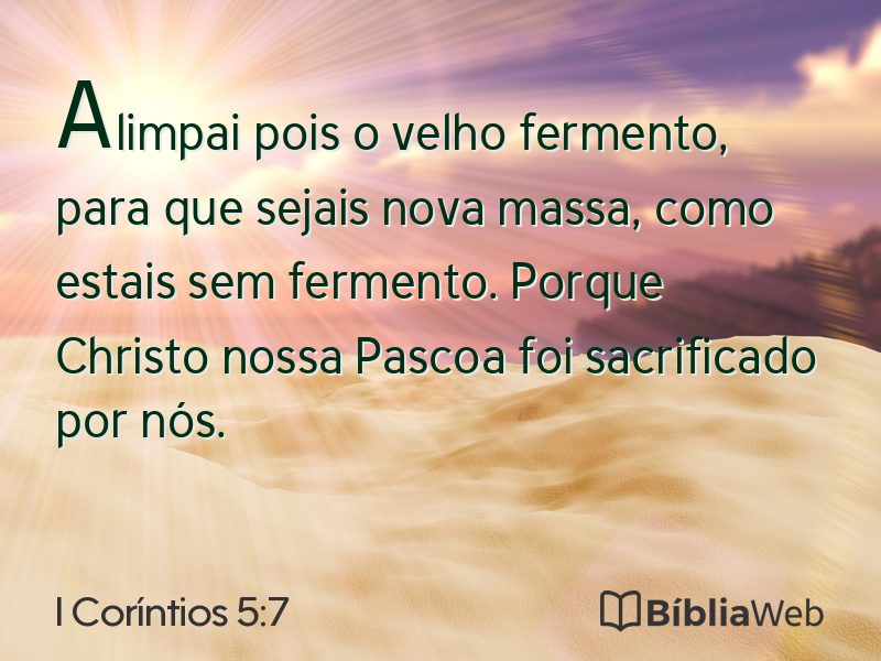 I Coríntios 5:7 em imagem para compartilhar