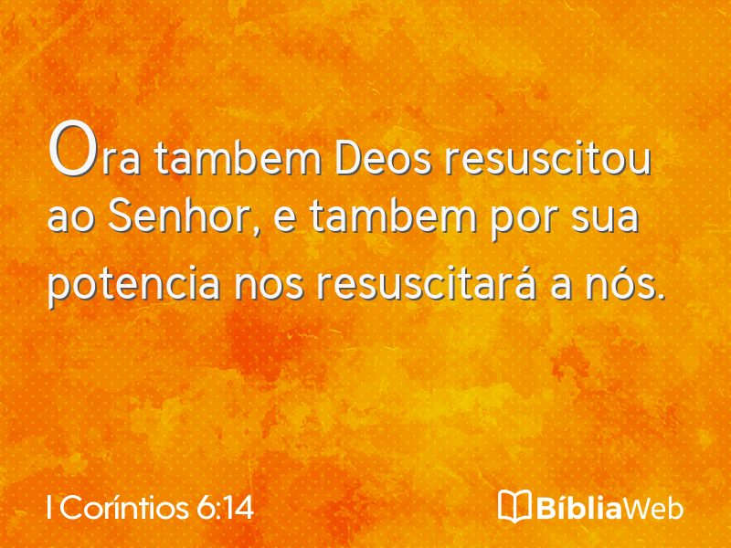 I Coríntios 6:14 em imagem para compartilhar