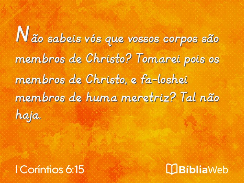 I Coríntios 6:15 em imagem para compartilhar