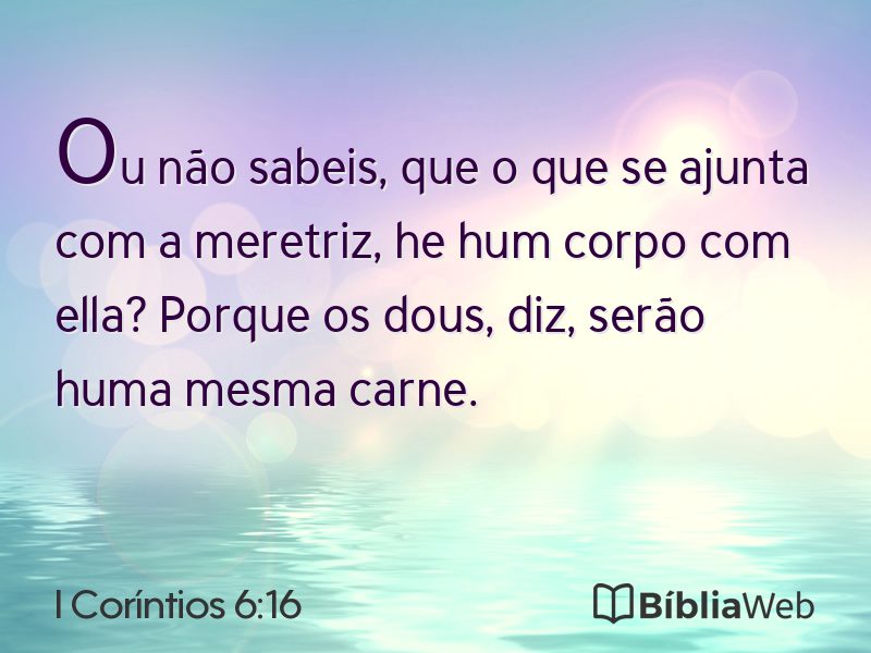 I Coríntios 6:16 em imagem para compartilhar
