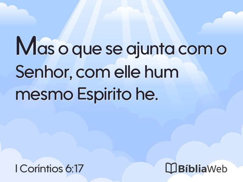I Coríntios 6:17 em imagem para compartilhar