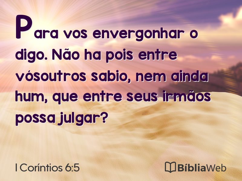 I Coríntios 6:5 em imagem para compartilhar