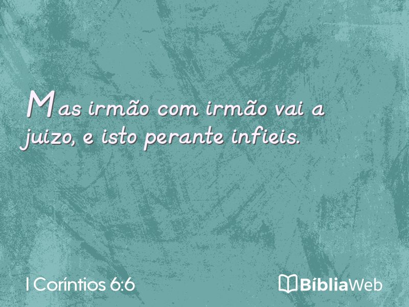 I Coríntios 6:6 em imagem para compartilhar