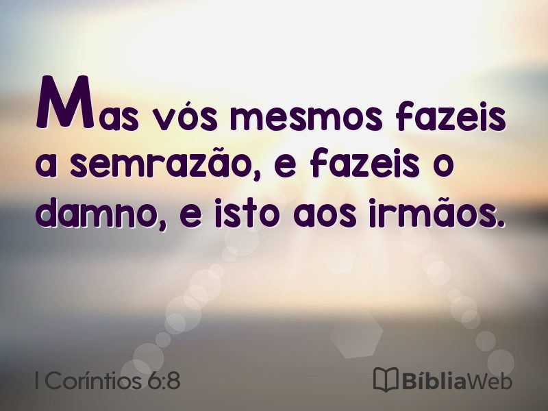 I Coríntios 6:8 em imagem para compartilhar