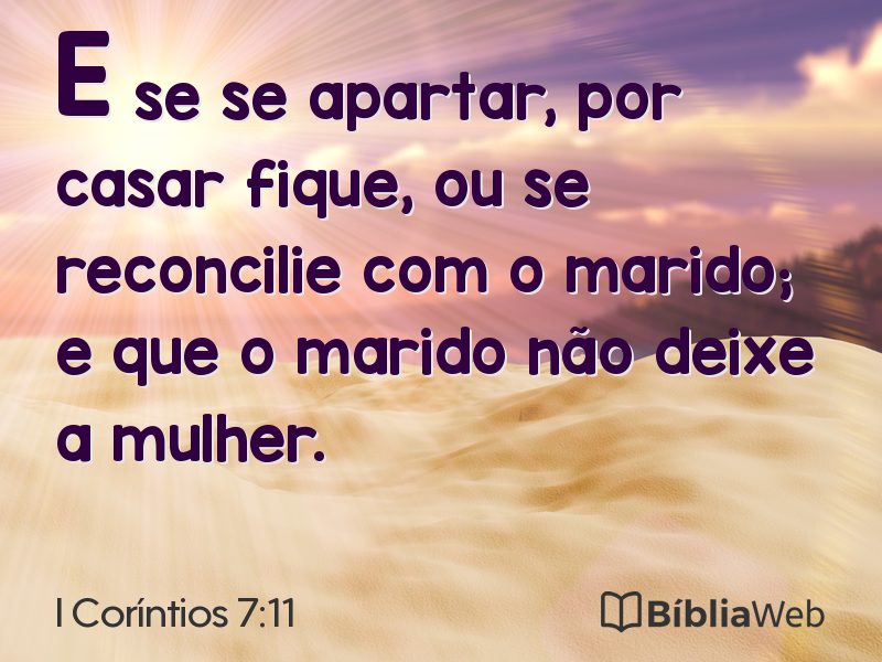 I Coríntios 7:11 em imagem para compartilhar