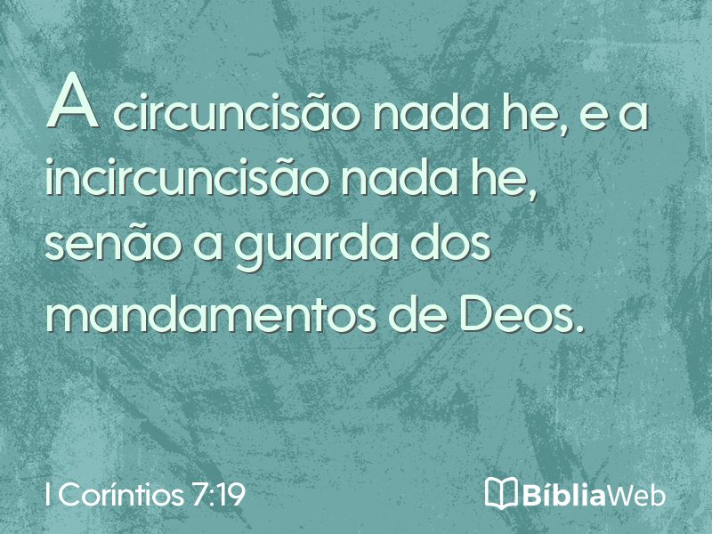 I Coríntios 7:19 em imagem para compartilhar