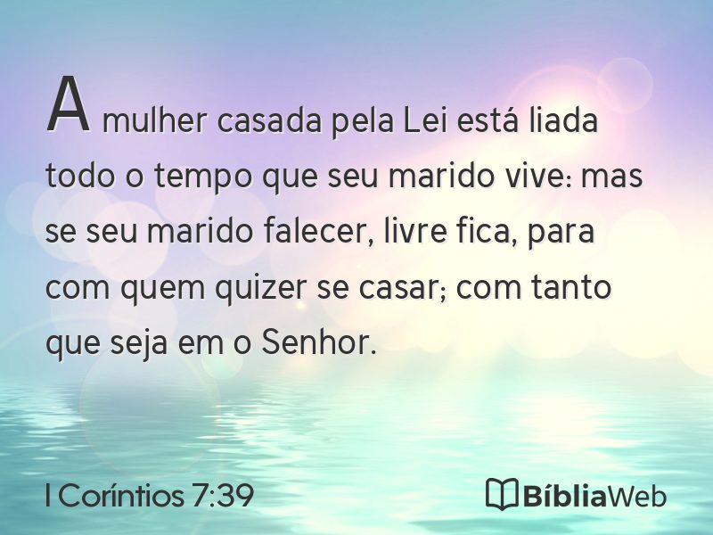 I Coríntios 7:39 em imagem para compartilhar