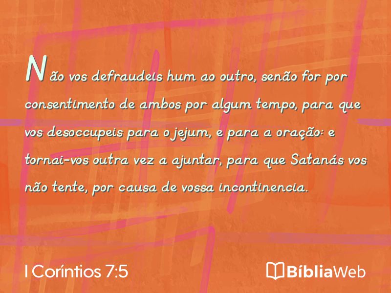 I Coríntios 7:5 em imagem para compartilhar