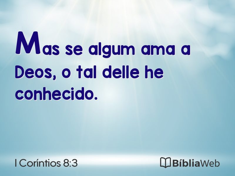I Coríntios 8:3 em imagem para compartilhar
