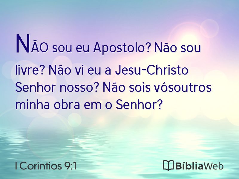 I Coríntios 9:1 em imagem para compartilhar