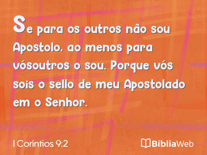 I Coríntios 9:2 em imagem para compartilhar