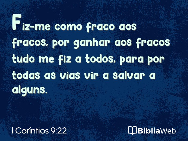 I Coríntios 9:22 em imagem para compartilhar