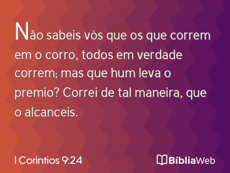 I Coríntios 9:24 em imagem para compartilhar