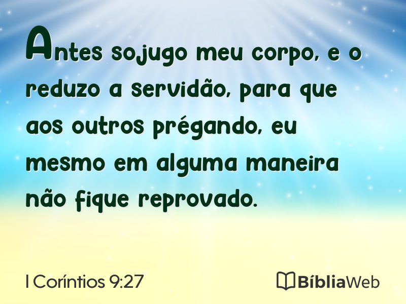 I Coríntios 9:27 em imagem para compartilhar