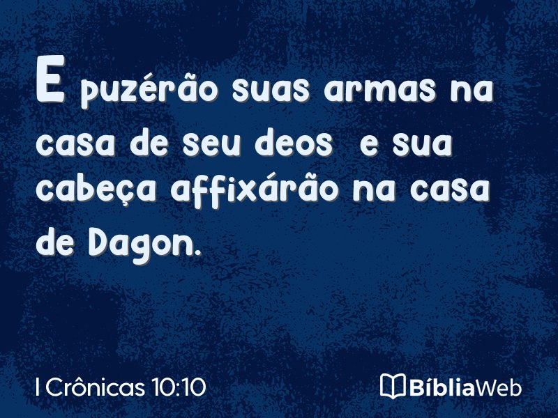 I Crônicas 10:10 em imagem para compartilhar