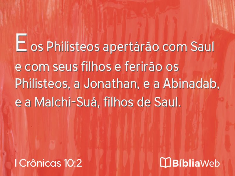 I Crônicas 10:2 em imagem para compartilhar
