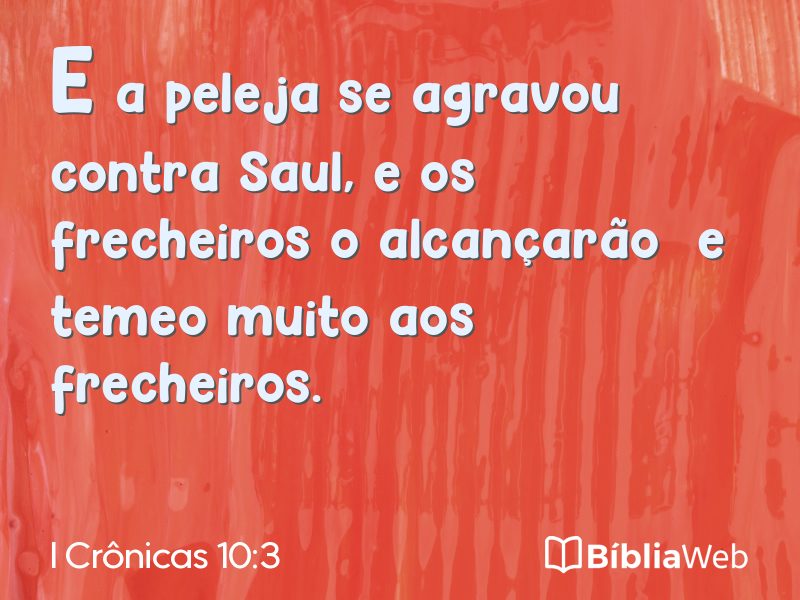 I Crônicas 10:3 em imagem para compartilhar