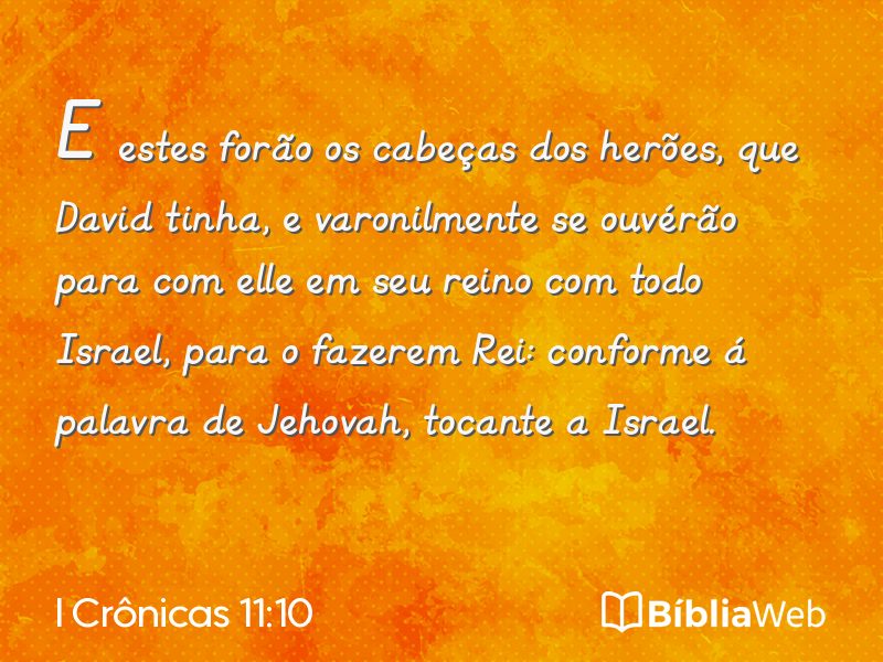 I Crônicas 11:10 em imagem para compartilhar