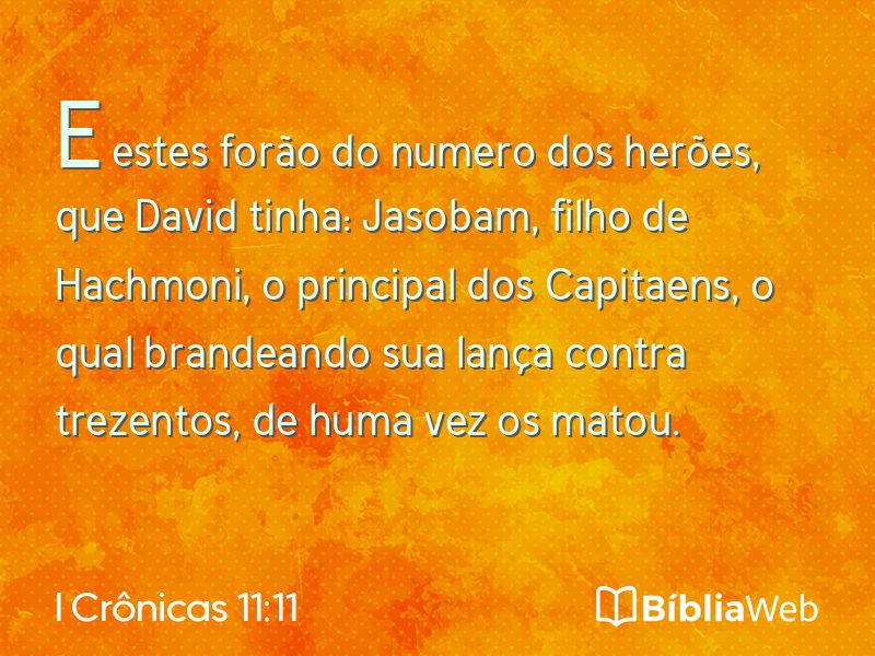 I Crônicas 11:11 em imagem para compartilhar