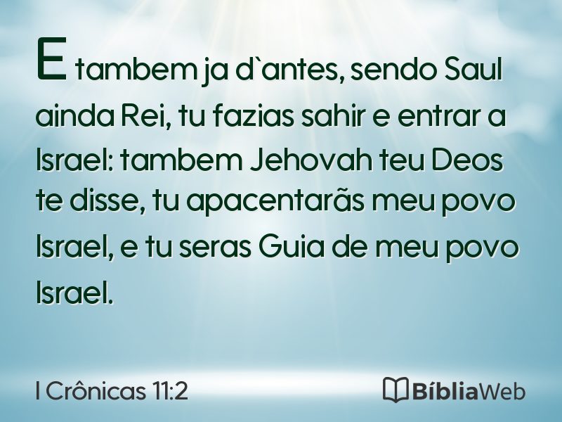 I Crônicas 11:2 em imagem para compartilhar