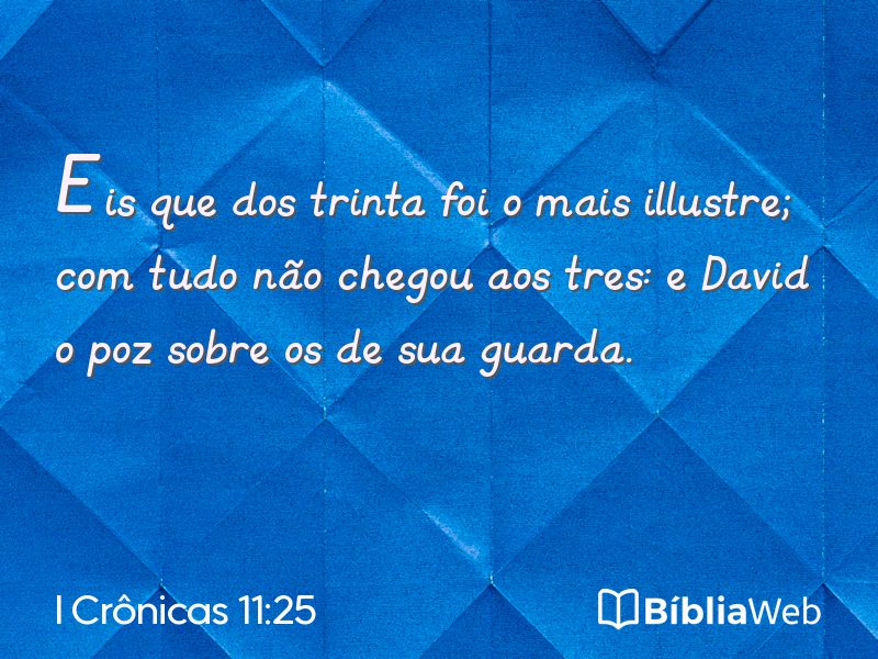 I Crônicas 11:25 em imagem para compartilhar