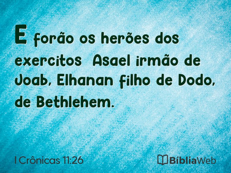 I Crônicas 11:26 em imagem para compartilhar