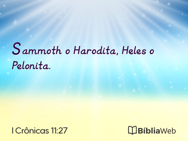 I Crônicas 11:27 em imagem para compartilhar