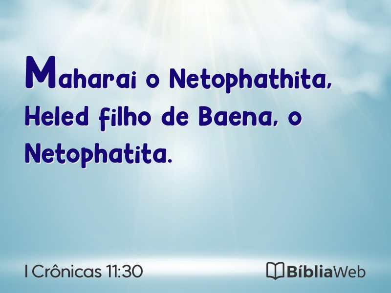 I Crônicas 11:30 em imagem para compartilhar