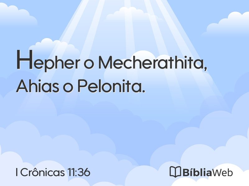 I Crônicas 11:36 em imagem para compartilhar