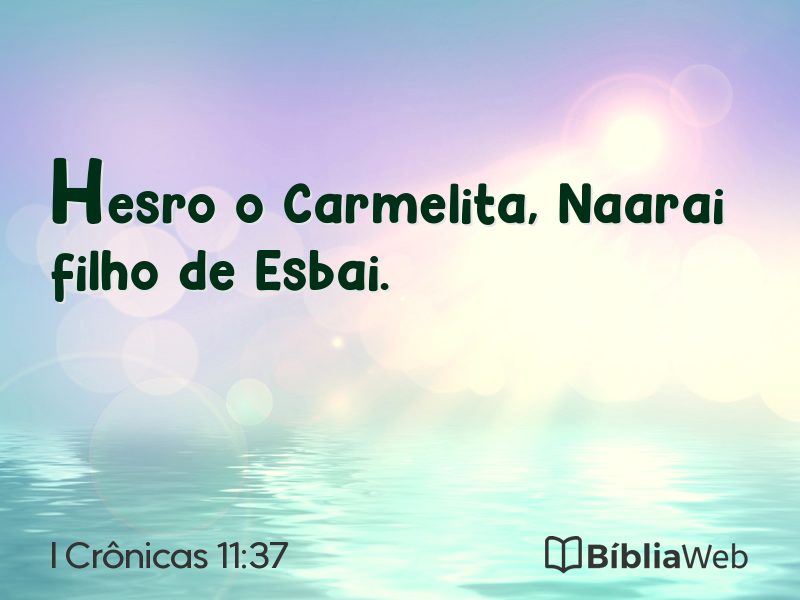 I Crônicas 11:37 em imagem para compartilhar