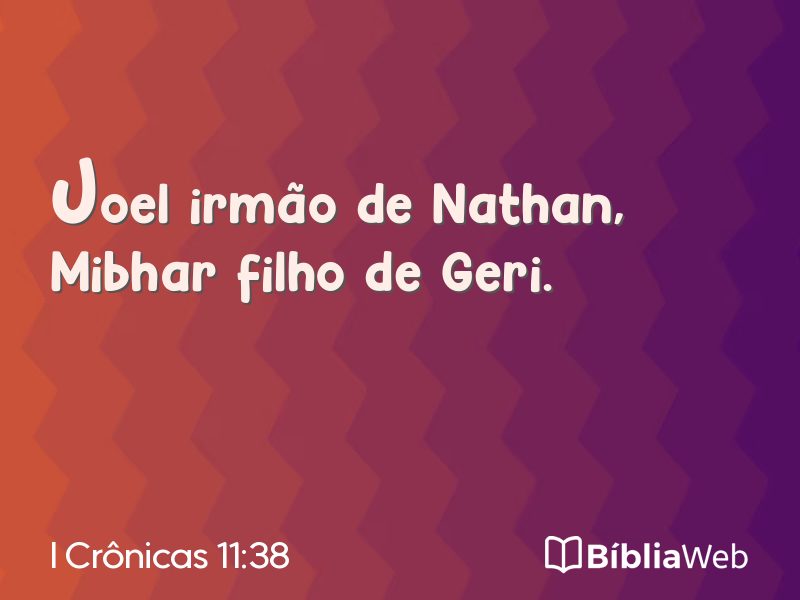 I Crônicas 11:38 em imagem para compartilhar