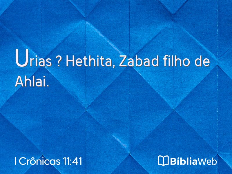 I Crônicas 11:41 em imagem para compartilhar