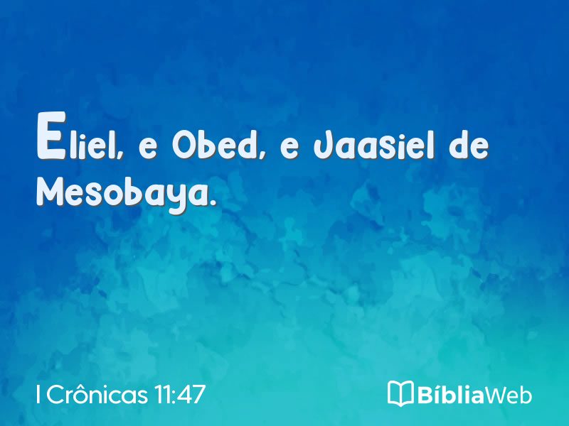 I Crônicas 11:47 em imagem para compartilhar