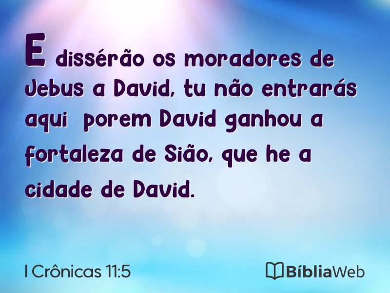 I Crônicas 11:5 em imagem para compartilhar