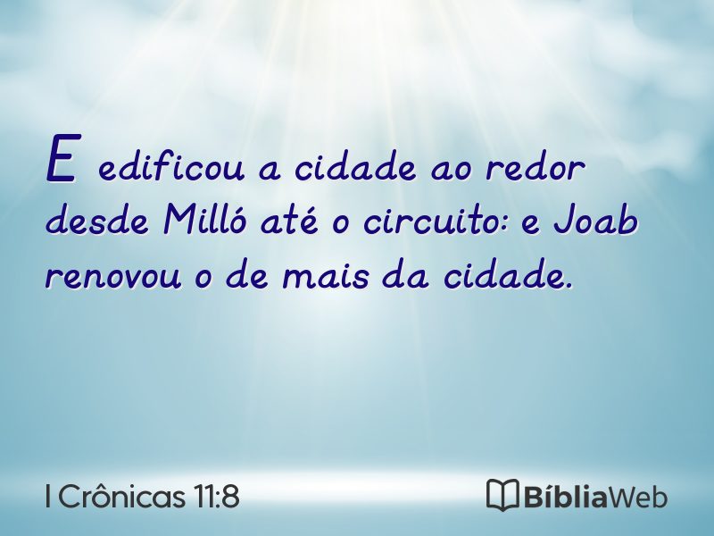 I Crônicas 11:8 em imagem para compartilhar