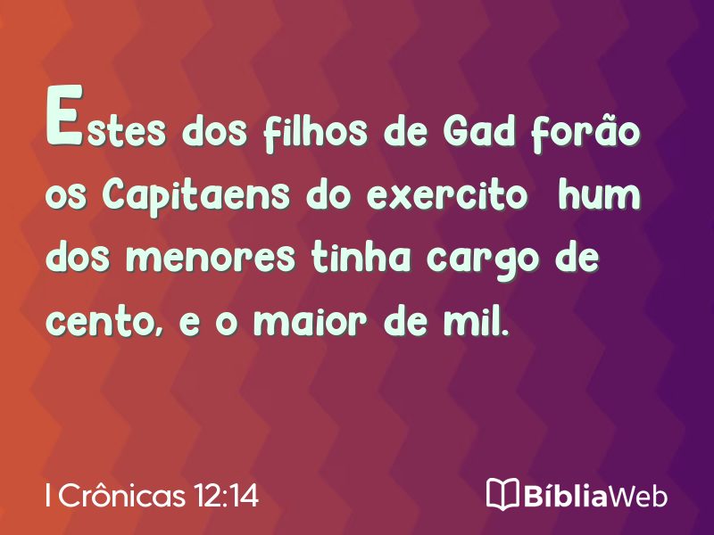 I Crônicas 12:14 em imagem para compartilhar
