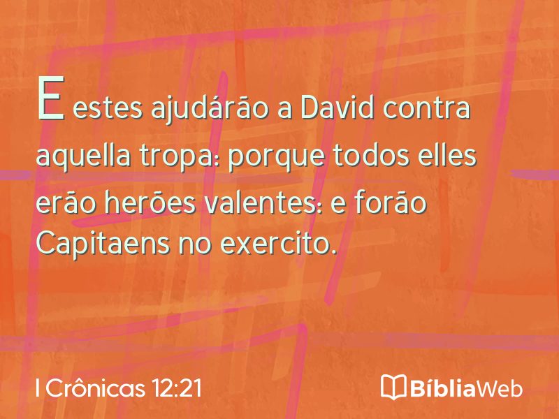I Crônicas 12:21 em imagem para compartilhar