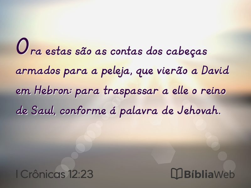 I Crônicas 12:23 em imagem para compartilhar