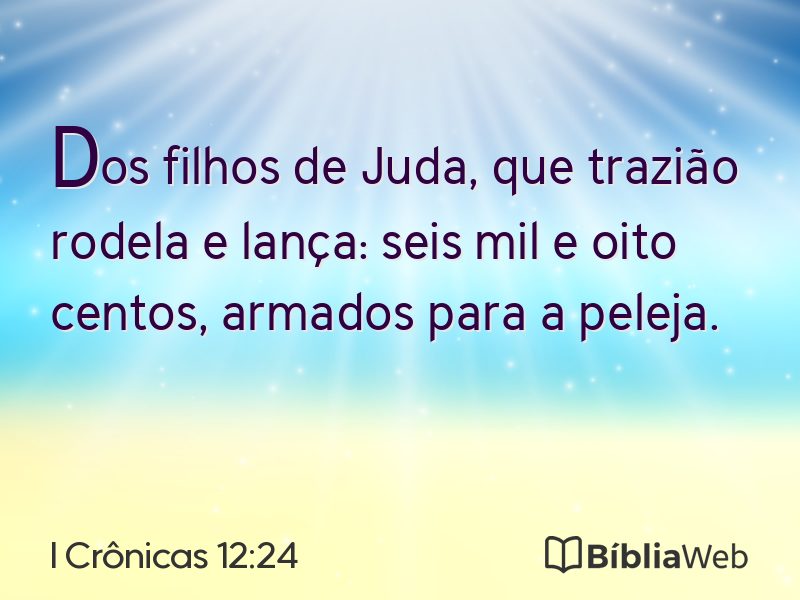 I Crônicas 12:24 em imagem para compartilhar